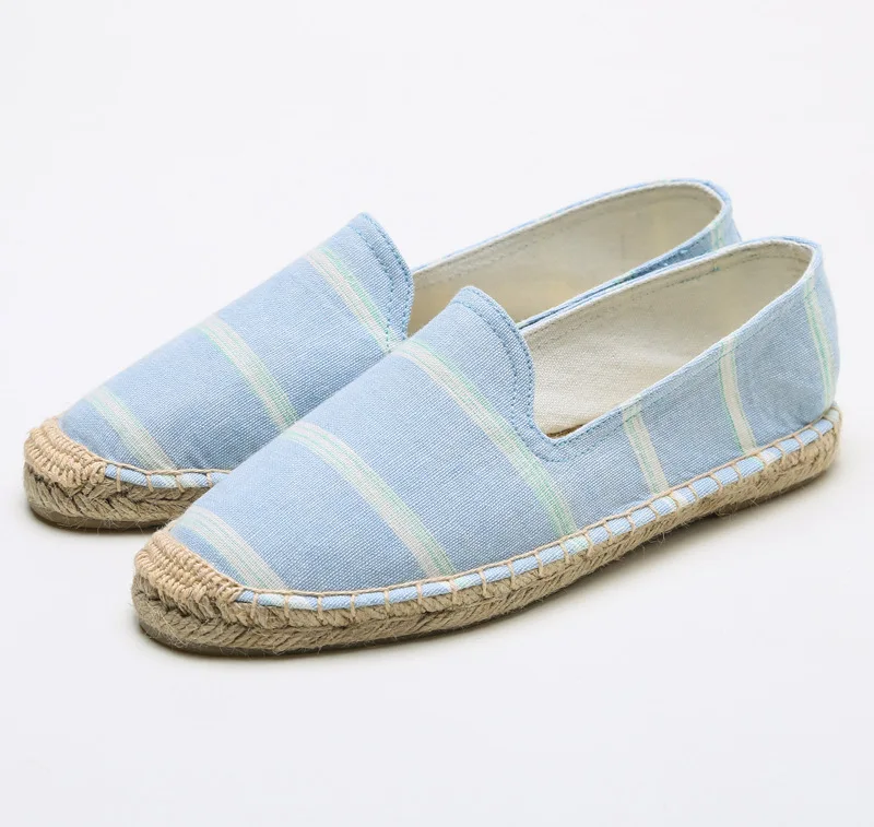 Эспадрильи женские в этническом стиле модные повседневные полоску на плоской