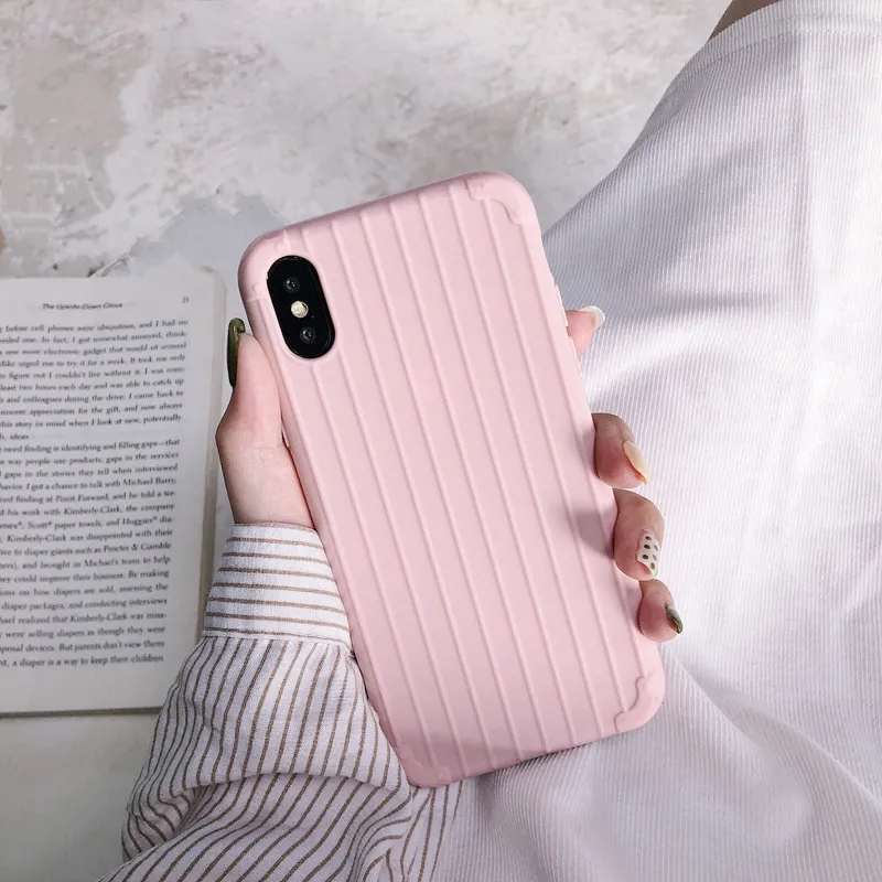 Чехол для багажа мягкий силиконовый чехол iPhone 6 6S 7 8 Plus X 10 XR XS Max 7Plus милый из ТПУ
