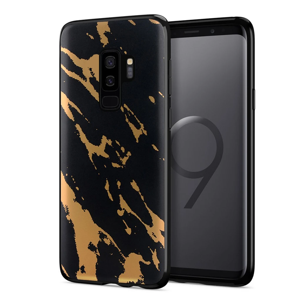 Яркий Мрамор Роскошные Гранит Текстура золотой телефона чехол на samsung Galaxy S9 S8