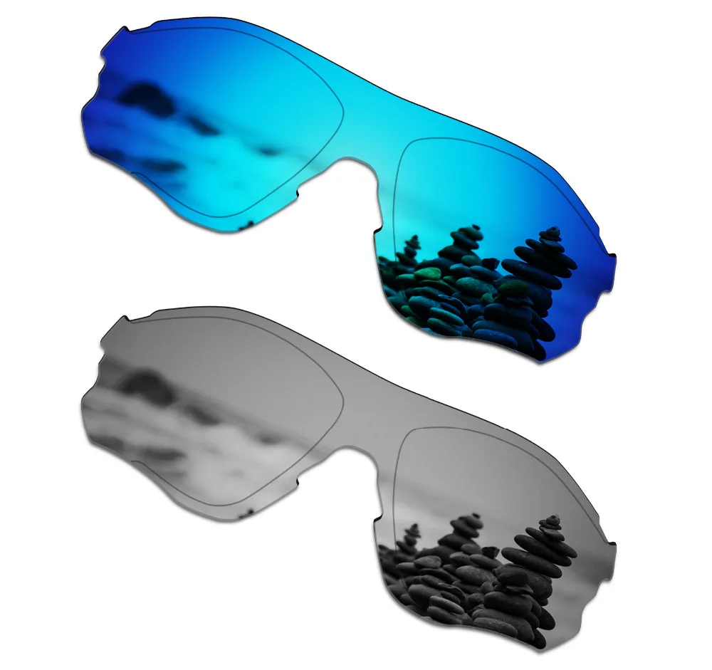 SmartVLT 2 шт. поляризованные солнцезащитные очки Сменные линзы для Окли EVZero Path Ice Blue и Silver Titanium