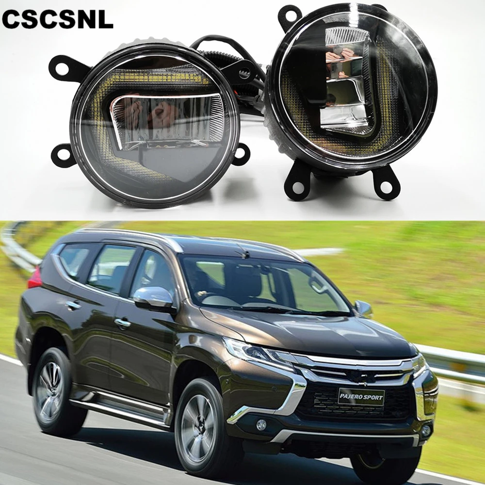 3 в 1 функции LED для Mitsubishi Montero Sport 2013 2018 DRL Дневной светильник проектор