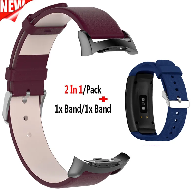 Color15 2 шт сменный Браслет для часов для samsung gear Fit 2 Pro ремешок Роскошный кожаный ремешок для samsung Fit 2 Fit2 Wristband браслет - Цвет: Color15
