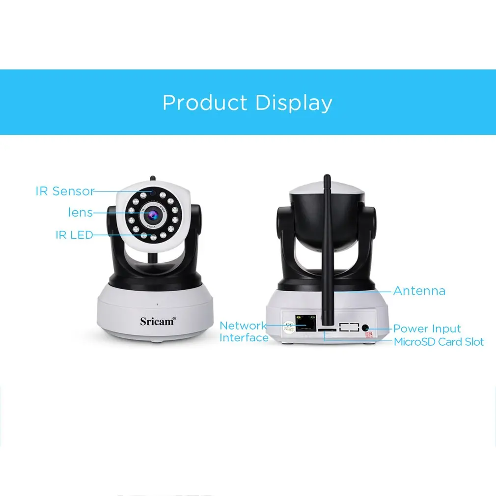 1080P Sricam HD Беспроводная ip-камера безопасности Wifi Двусторонняя аудио ИК-камера