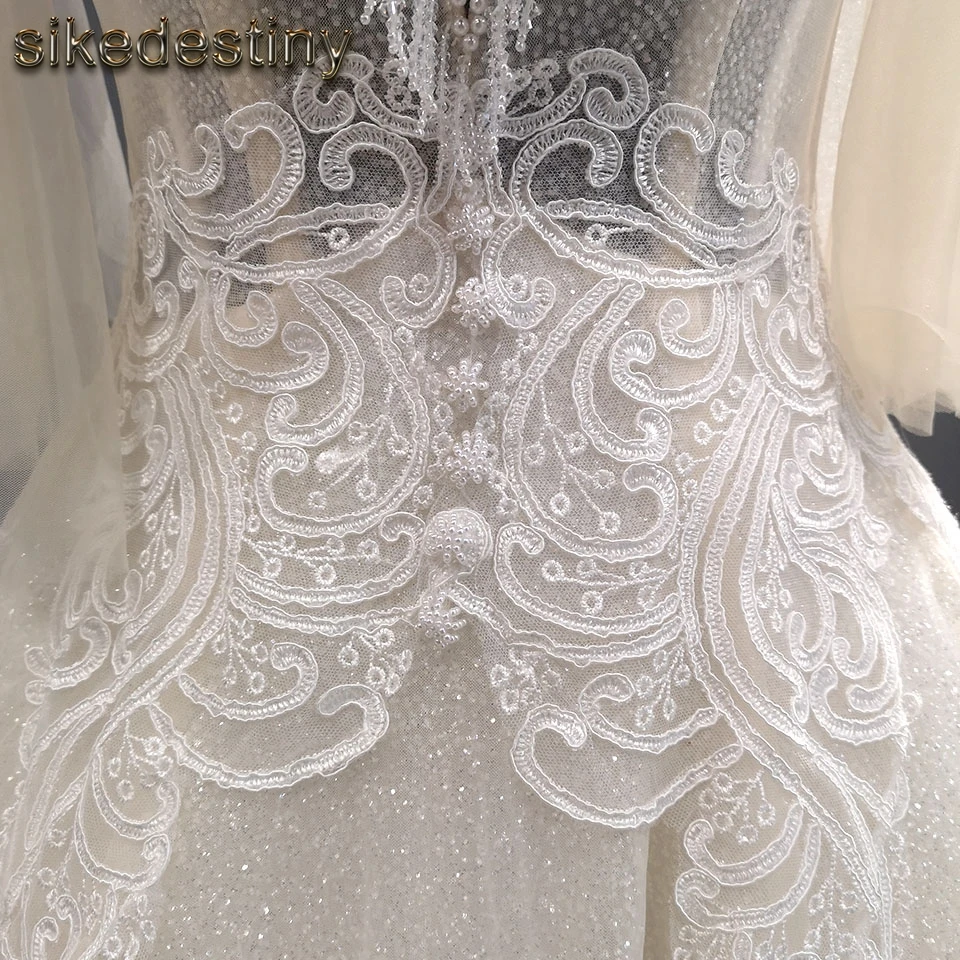 Свадебное платье vestidos de novia 2018 рукав "летучая мышь" свадебное украшенное