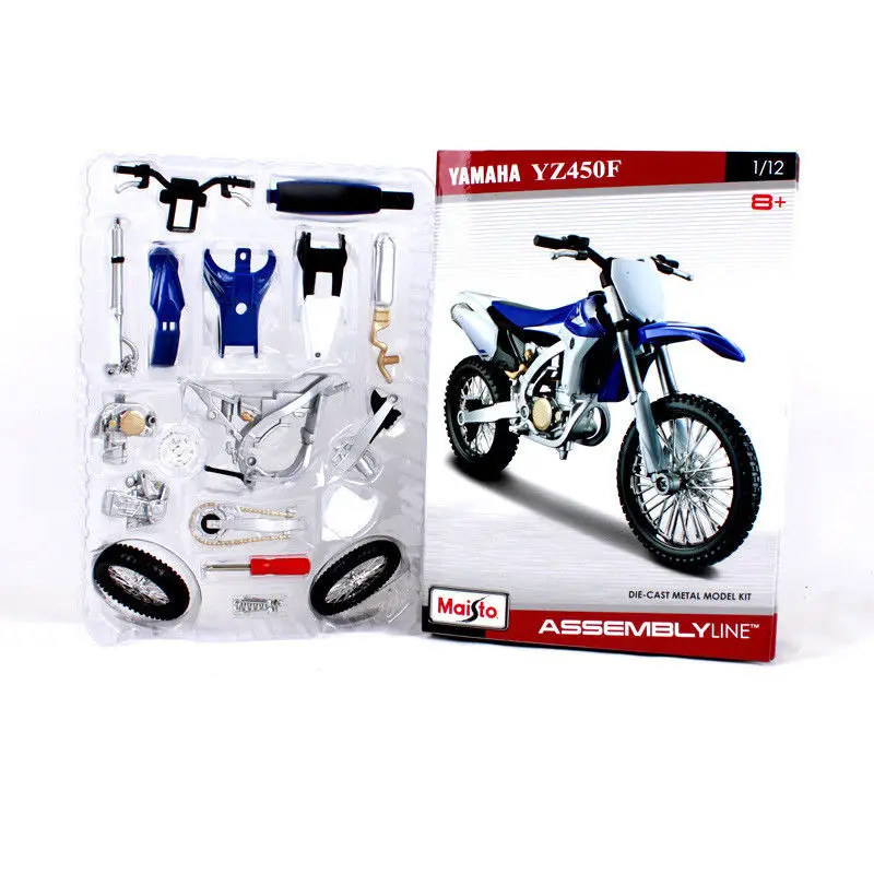 Набор моделей мотоциклов Maisto 1:12 Yamaha YZ 450F YZ450F в коробке |