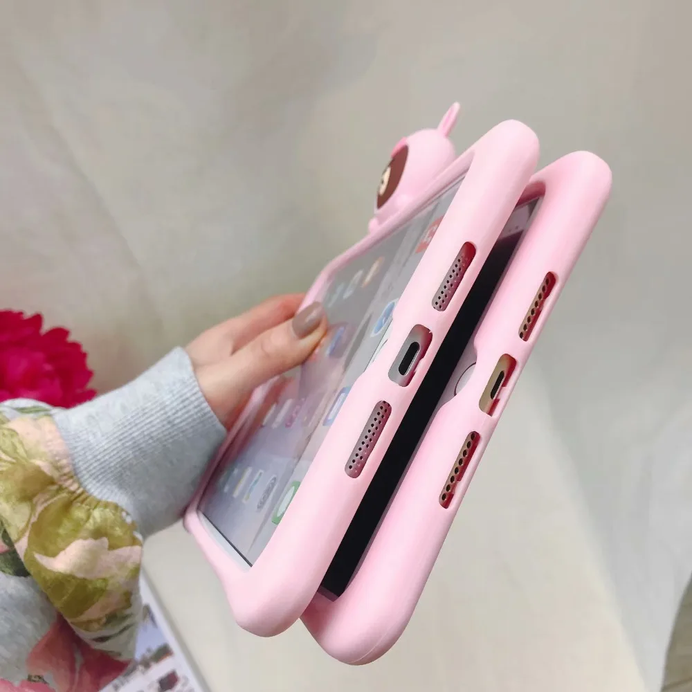 Для ipad air 2 3 9 7 2017 2018 мультяшный силиконовый чехол подставка для pro 10 5 11 мягкий