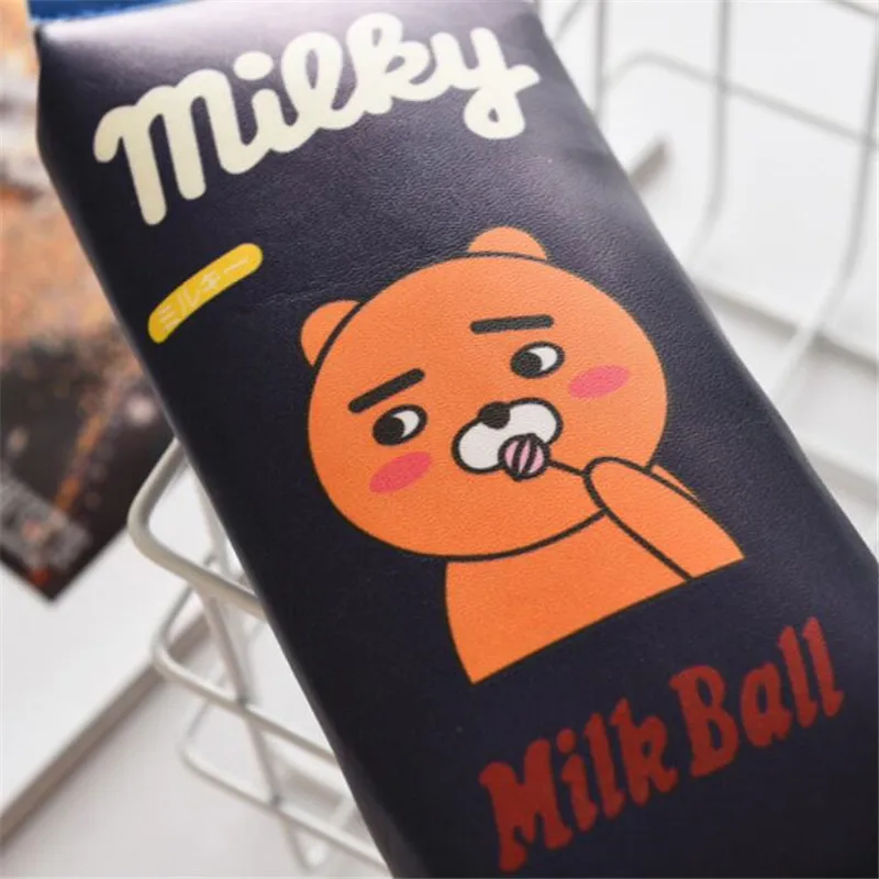 Kawaii милый мультяшный Кот медведь пенал PU сумка для карандашей пакет Канцтовары