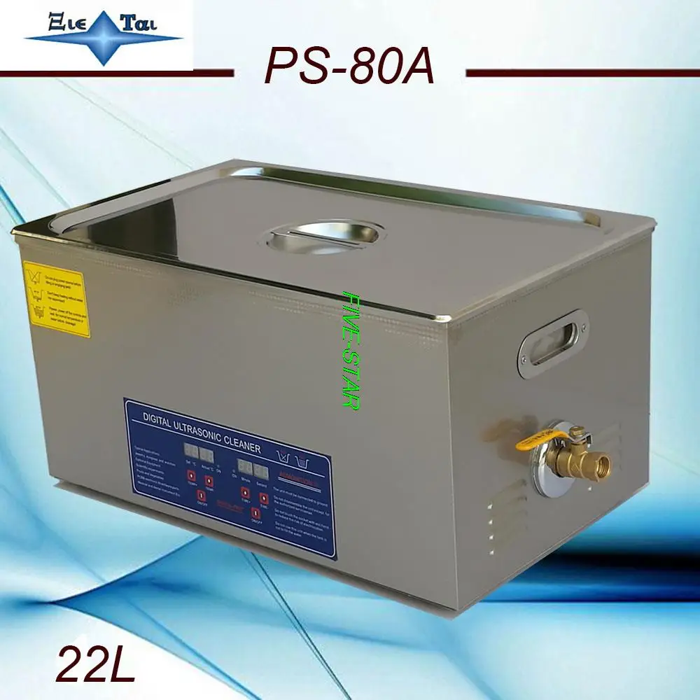 

AC110V/220V 40KHz 600W PS-80A Digital Ultrasonic Cleaner 22L tank thickness 1.8MM electronic components free basket