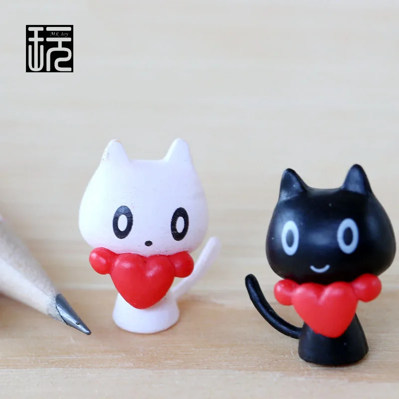 2 шт. черно белые миниатюры для влюбленных кошек и котят|miniatures for terrariums|miniature