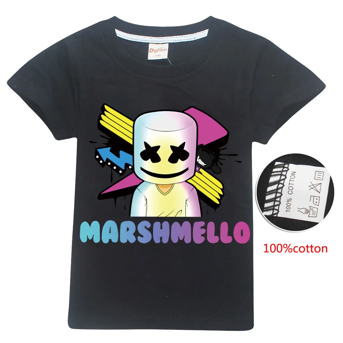 Dj marshmello/Детские толстовки с капюшоном Новинка 2019 года летняя футболка принтом modis