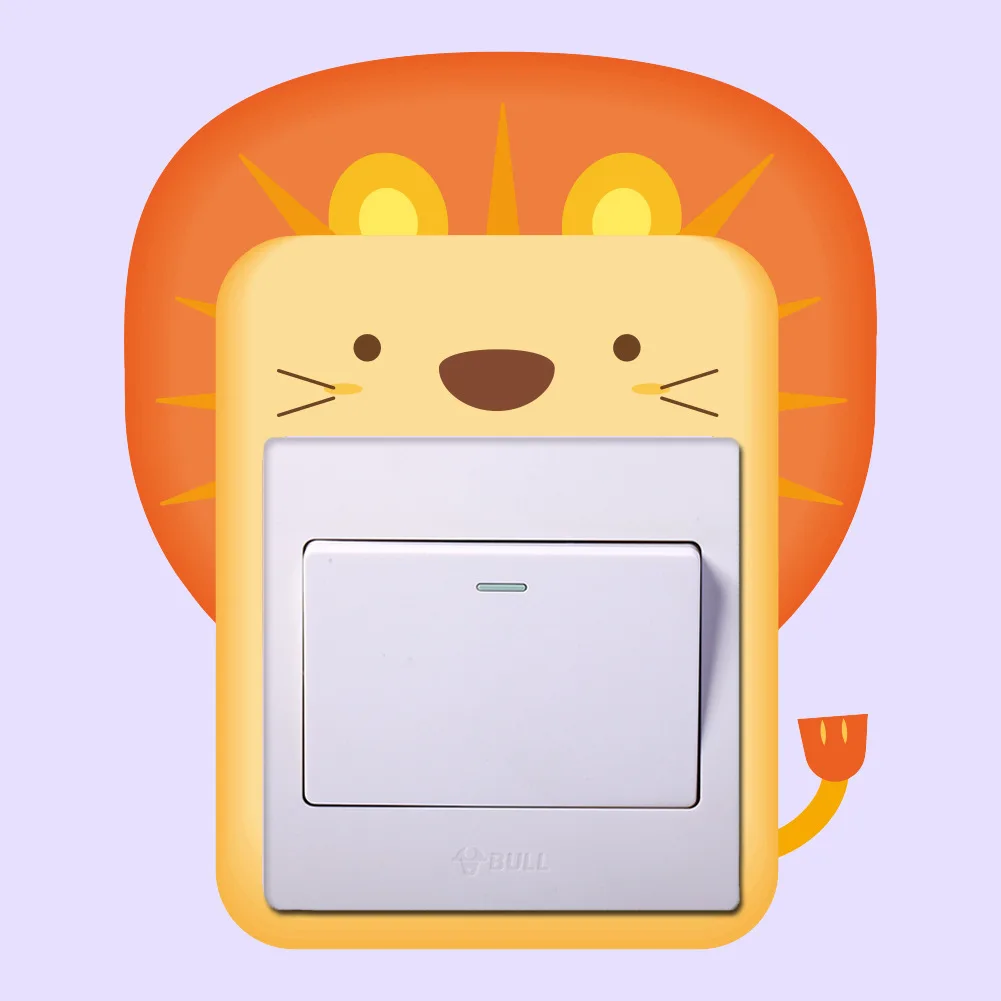 2 шт. наклейки на стену в виде тигра льва слона|stickers living|home decor stickersswitch sticker |