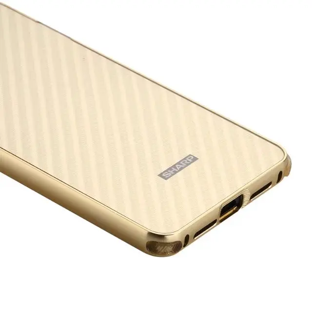 Чехол для SHARP AQUOS S2 металлический алюминиевый бампер+ матовый Гибридный чехол из углеродного волокна 2 в 1 противоударный чехол для задней панели