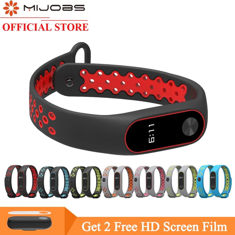 Mi jobs mi Band 2 Ремешок Браслет ремешок для Xiaomi mi Band 2 Смарт часы mi band 2 аксессуары браслет спортивный силиконовый ремешок