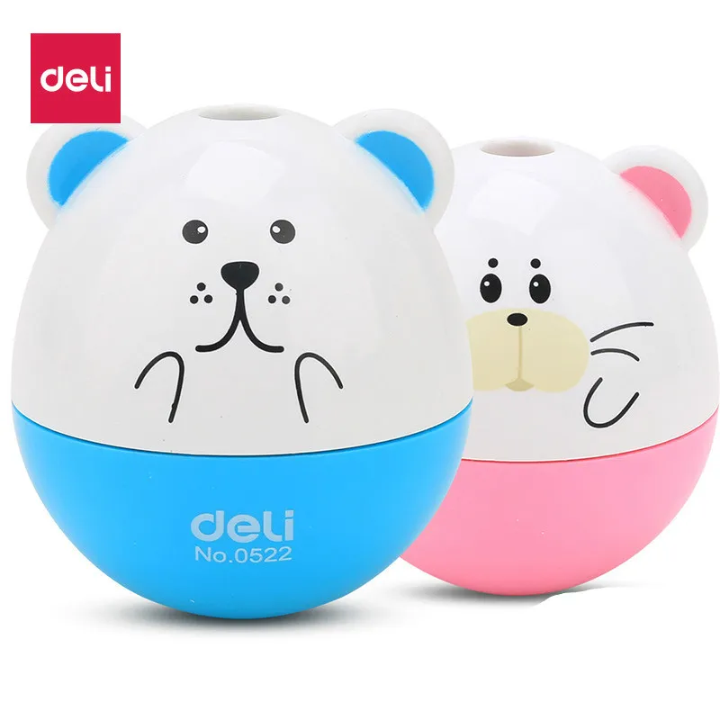 

Deli Tumbler Pencil Sharpener Cute Cartoon Mechanical Pencil Sharpener Pupil Boy Girl Pencil Cutter Accessories Student Supplies