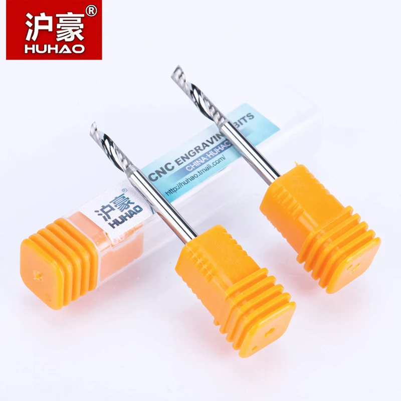 Huhao 1 шт. 3.175 мм Один Флейта Спираль Фрезы для дерева фреса ЧПУ Концевая карбида