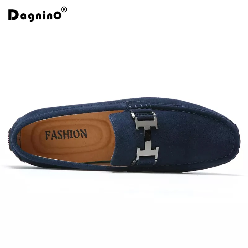 Мужские мокасины из натуральной кожи без застежки на плоской подошве | Обувь