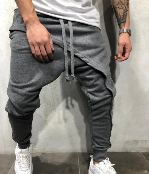 

2019 New Casual Harem Pants Hip Hop Dance Sporty Hiphop Mens Sweat Pants Man Trousers Sweatpants Elastic Waist