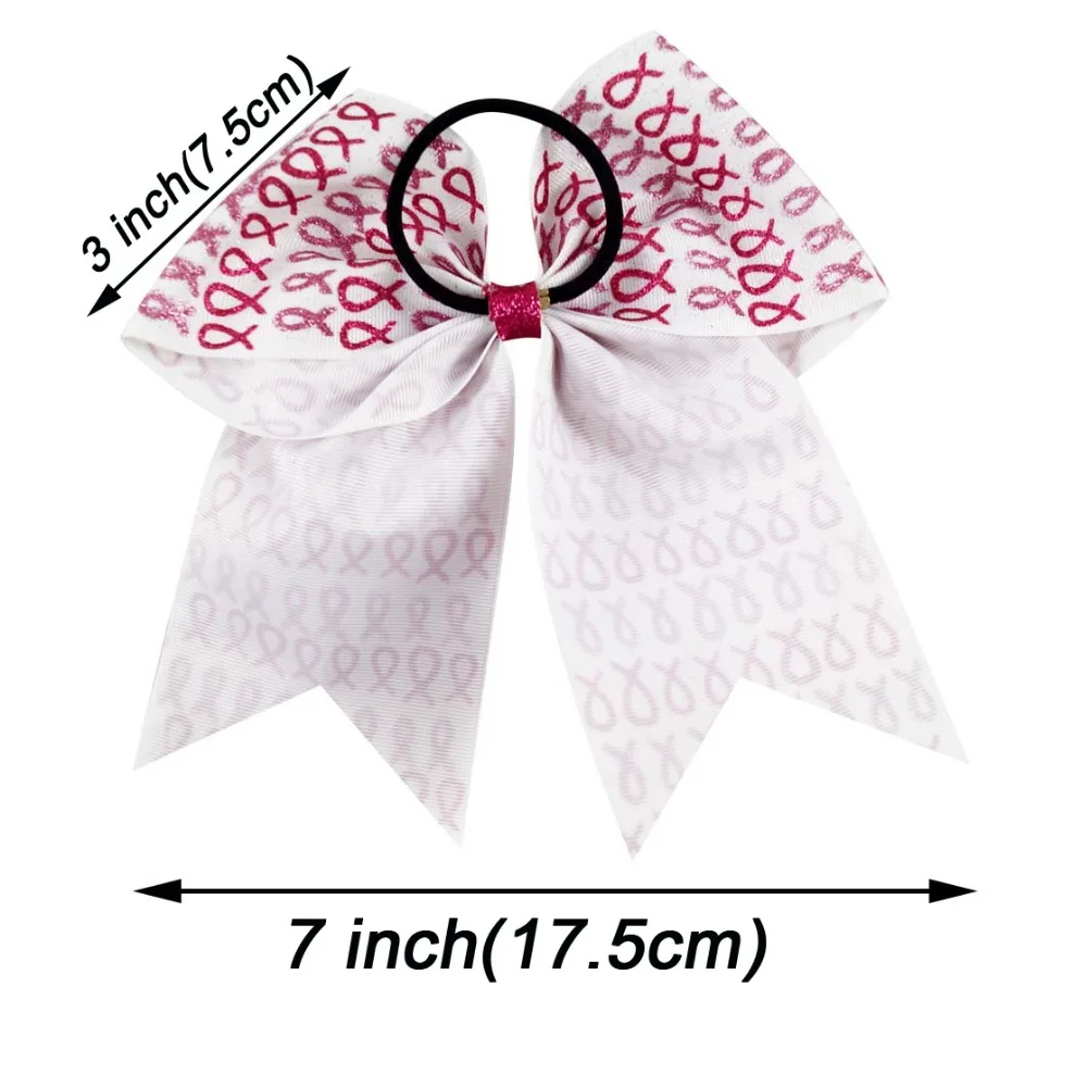 Банты для рака груди с блестками 7 дюймов|cheer bows|bow hair accessorieshair accessories |