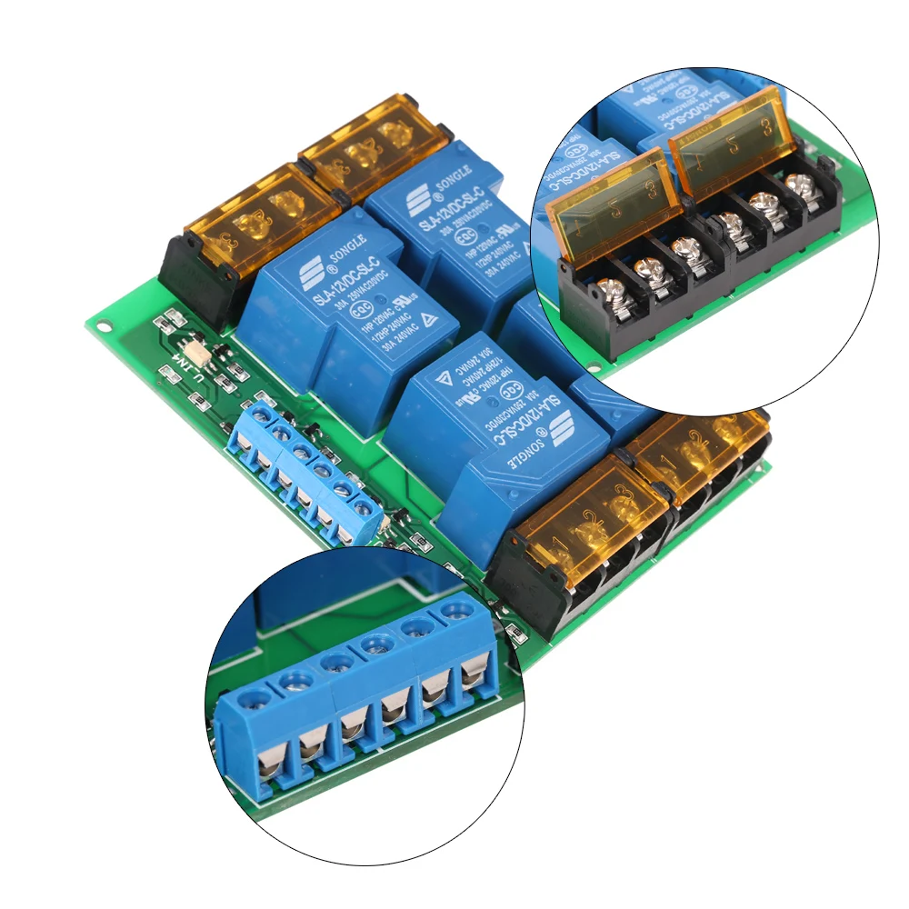 4-Channel DC 12V 30A Relay Module Control Board Optocoupler Isolation High/Low Trigger | Инструменты
