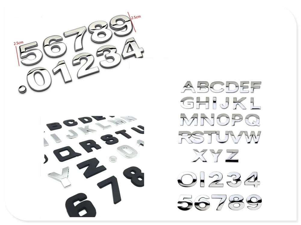 Высококачественный автомобильный Стайлинг 3D металлическая цифровая буква
