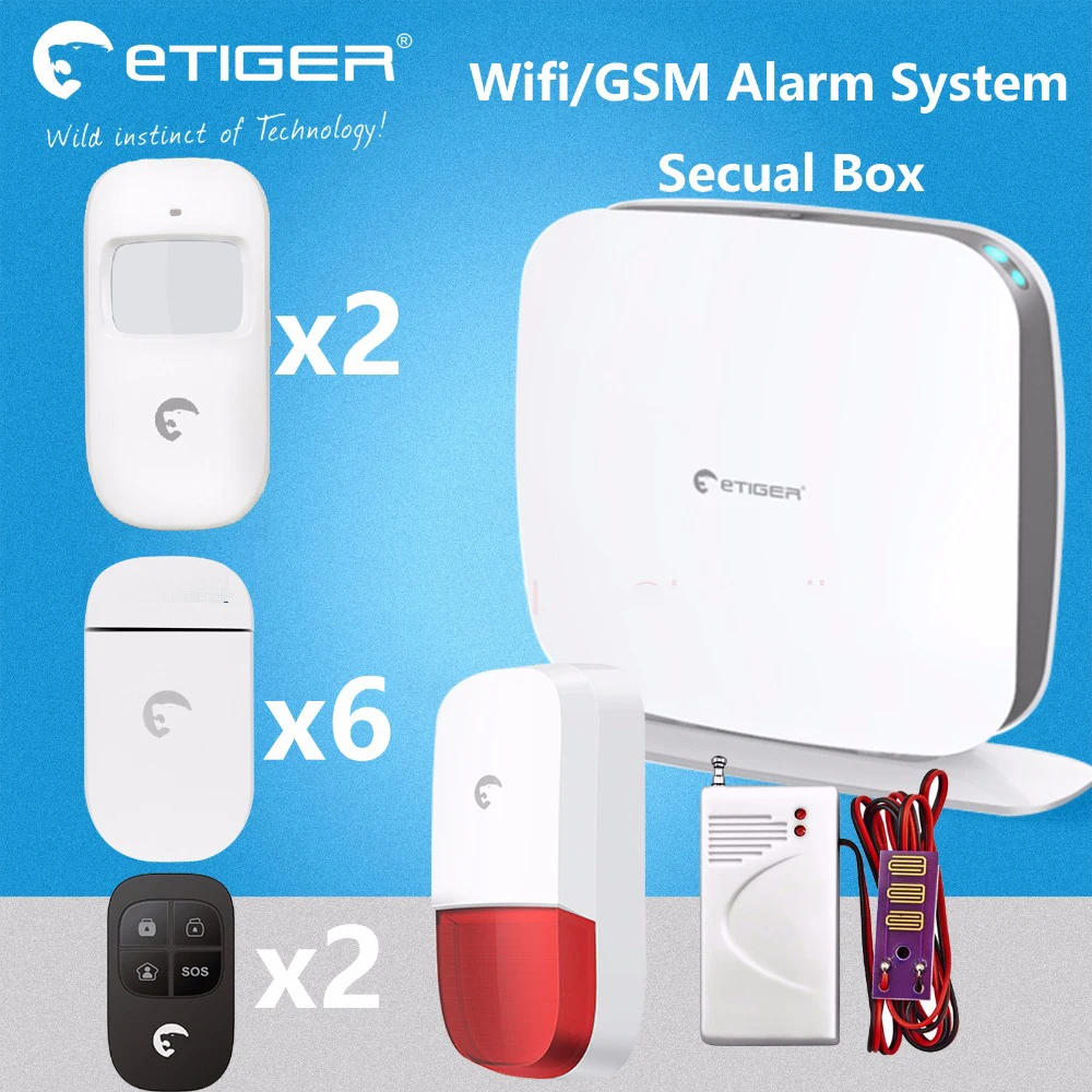 50 беспроводной App внезапная сигнализации etiger сигнал Wi Fi Главная охранной secual