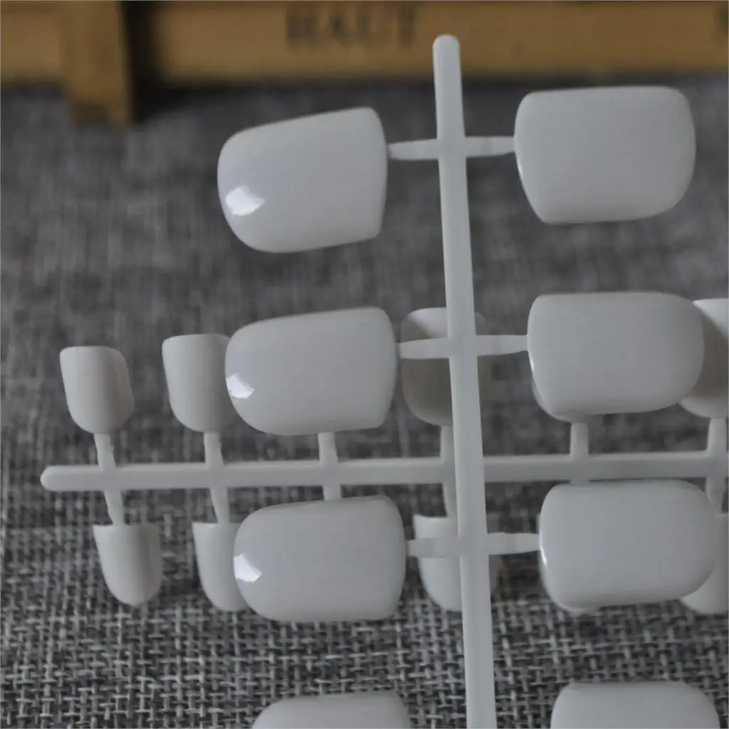 Модные накладные ногти 24 шт. светло-серые леденцы серая квадратная головка