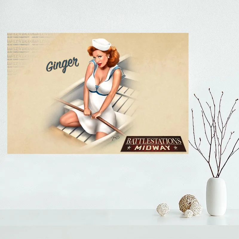 Хороший на заказ Pin Up Девушки Холст плакат печать живопись искусство настенный Шелковый плакат ткань печать ткань плакат - Цвет: Тёмно-синий