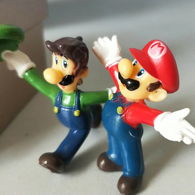 8 шт./компл. Супер Марио Bros фигурка Луиджи Теплозаправщик koopa король парк фигурки