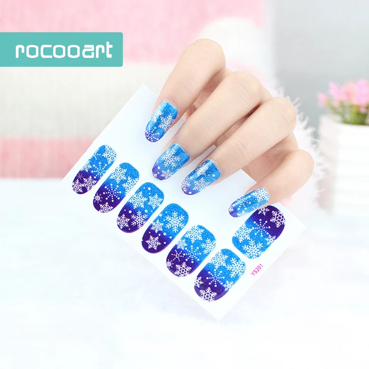 Наклейки для ногтей Rocooart девушек градиентные цвета наклейки цветные красивые