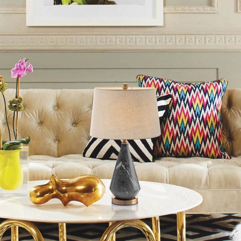 Новые Классические настольные лампы Современная Металлическая лампа с