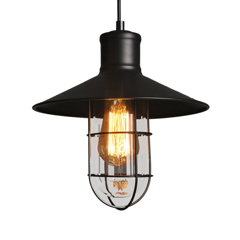 

Fashion Vintage Wire Lamp Cage DIY Lampshade Industrial Lamp Guard Cage Lamp Shade Guard Classic Black Nordic Bulb Cover
