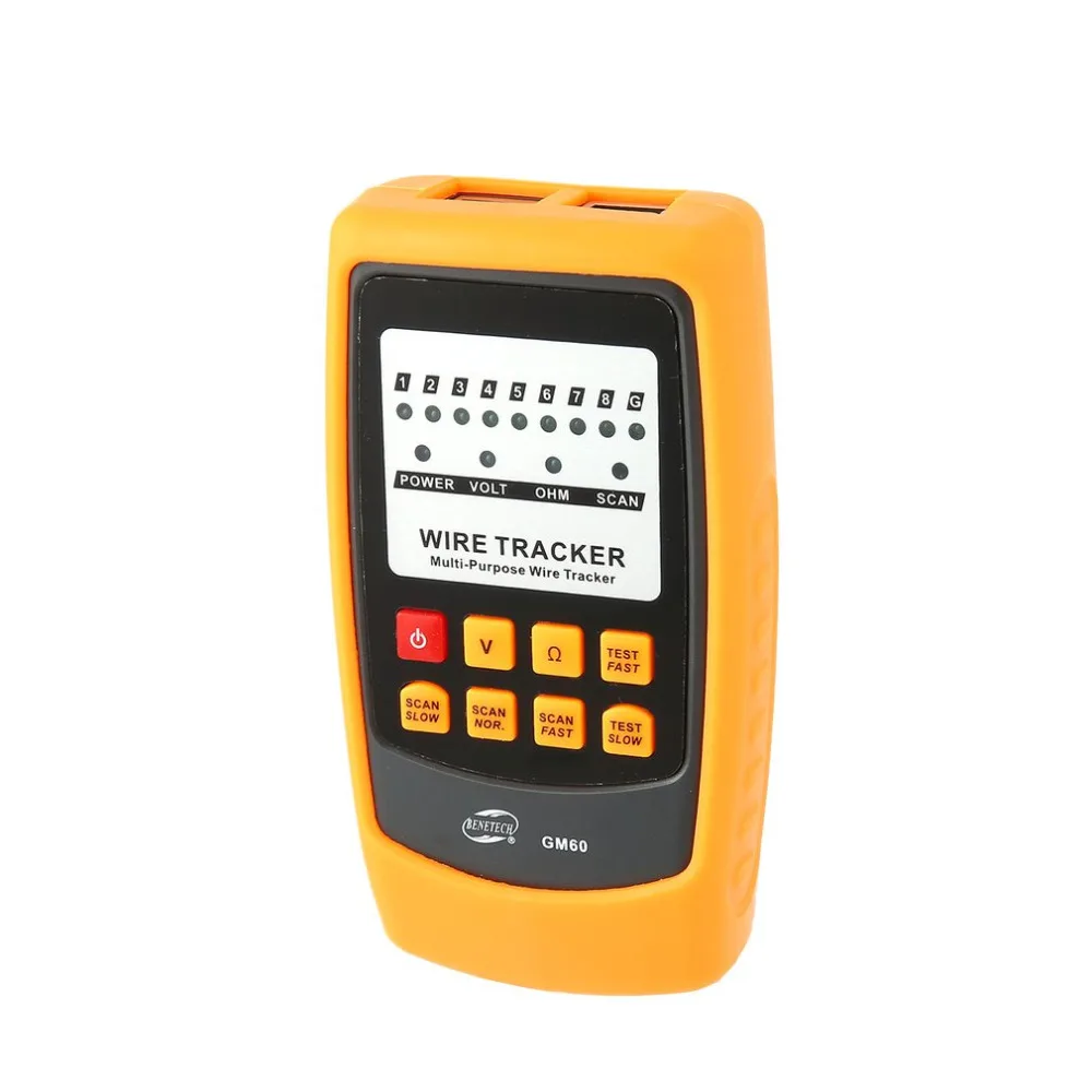 Улучшенный GM60 RJ11 RJ45 Многоцелевой Кабель светодиодный передатчик детектор