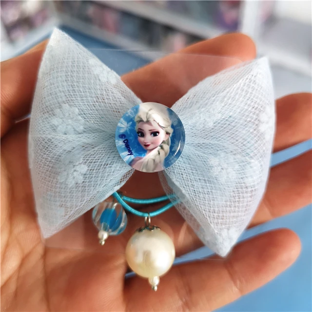 Disney из мультфильма «Холодное сердце» Детская резинка для волос с бантом, для куклы аксессуары зажим для головы с Эльзой и повязка на голову для девочек подарок на день рождения Резиновая лента