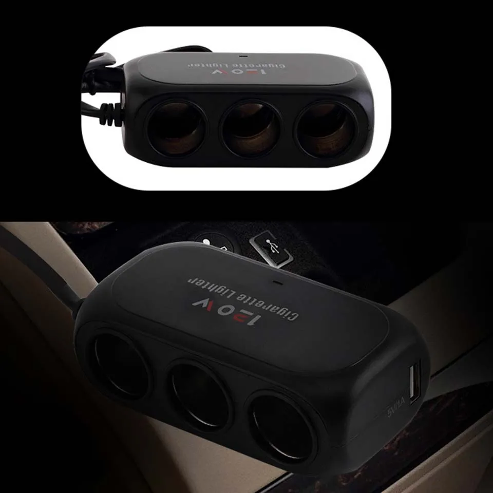 LAUTO 12 V/24 V автомобильный разветвитель прикуривателя Plug 120 W автомобиля USB Зарядное