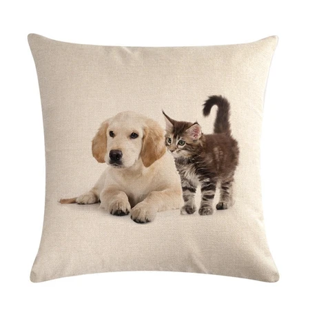 Cushion cover8 Милый собачий напечатанный Чехол для подушки лабрадор, золотистый ретривер Льняные декоративные подушки для украшения дома подушки для дивана и в автомобиль чехол - Цвет: Cushion cover8