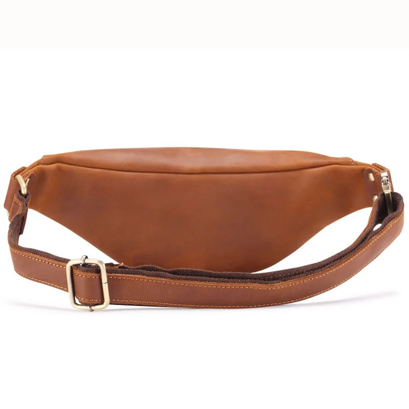 Винтажная поясная сумка из натуральной кожи для мужчин путешествий с петлями на