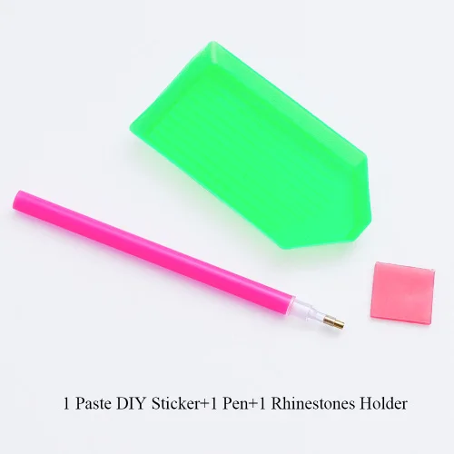 1set Mud Pen Holder STZ, 1 набор, пластиковые коробки для хранения ногтей+ стразы, алмазная ручка+ клей, куб, глина, грязь, инструменты для маникюра, декора ногтей#992 - Цвет: 1set Mud Pen Holder