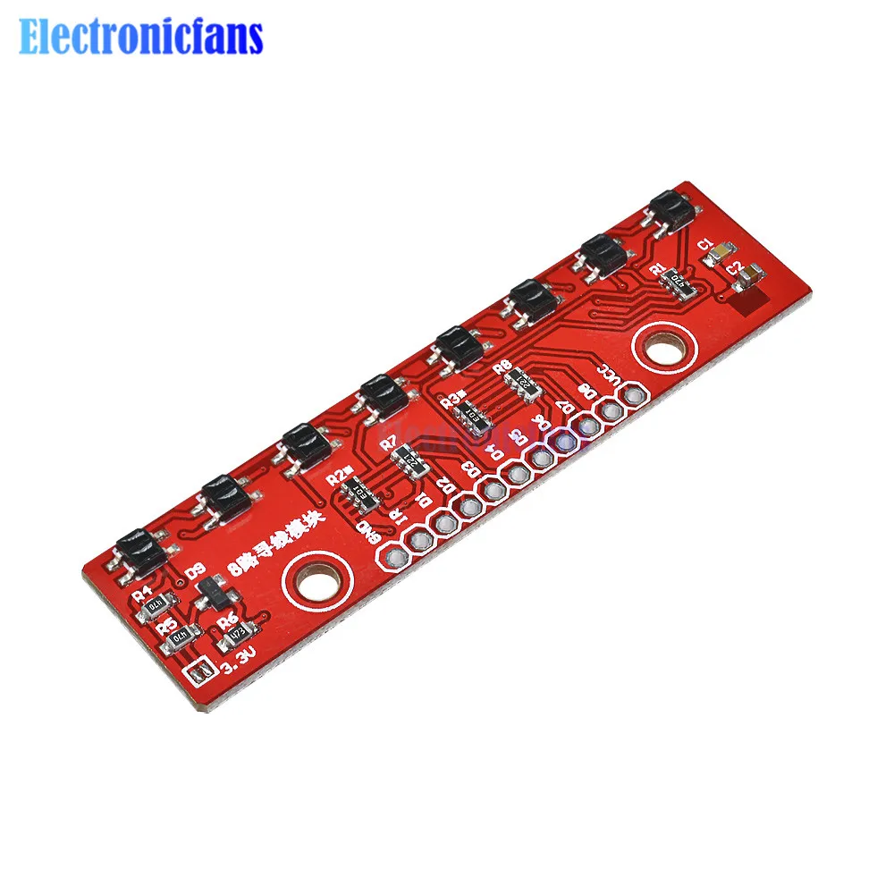 Новый 8 канальный инфракрасный детектор слежения Diy битный модуль для Arduino Smart Car
