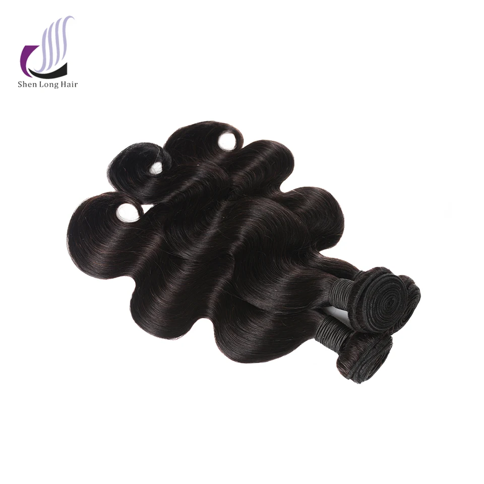SHENLONG перуанские пучки волос объемные волнистые Remy человеческие волосы для
