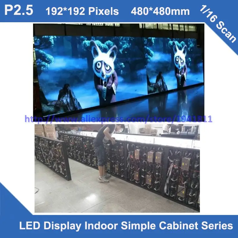 

TEEHO P2.5 indoor simple Cabinet 480mm*480mm ultra slim 1/16 scan video led screen simple cabinet full color display led indoor