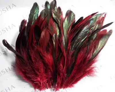 100 шт./лот! Красивое винно красное седло барсука красивые петушиные перья