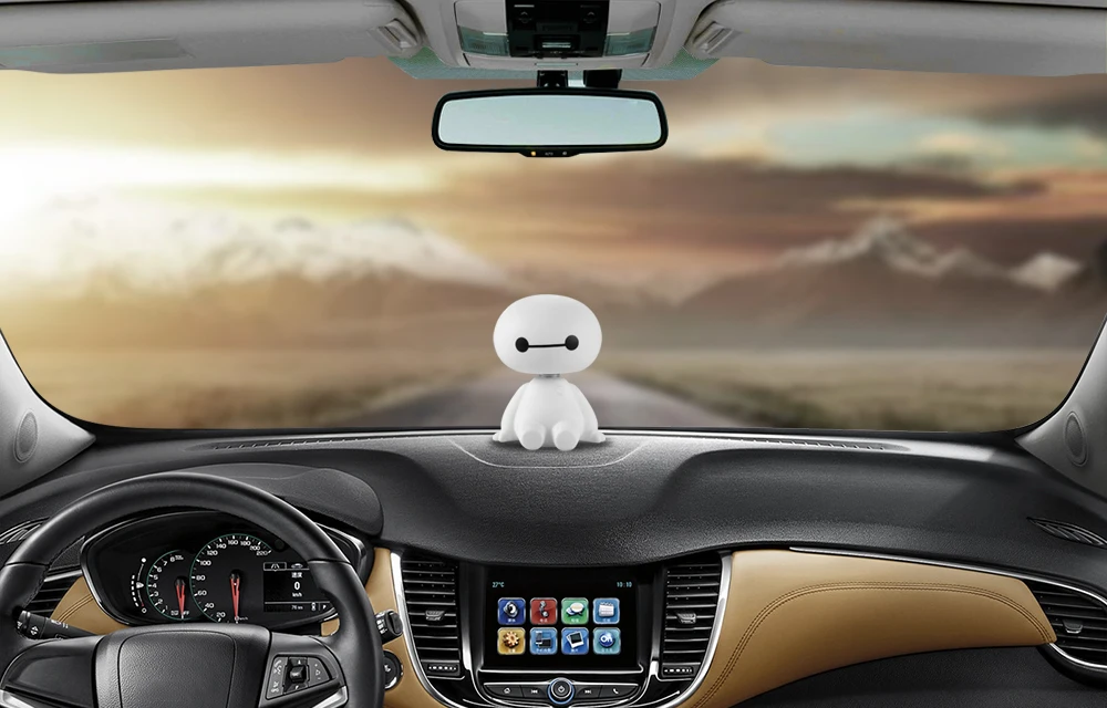 10 шт./лот, робот Baymax с качающейся головой, кукла, украшение автомобиля, милое украшение автомобиля, интерьер приборной панели, игрушка, аксессуары