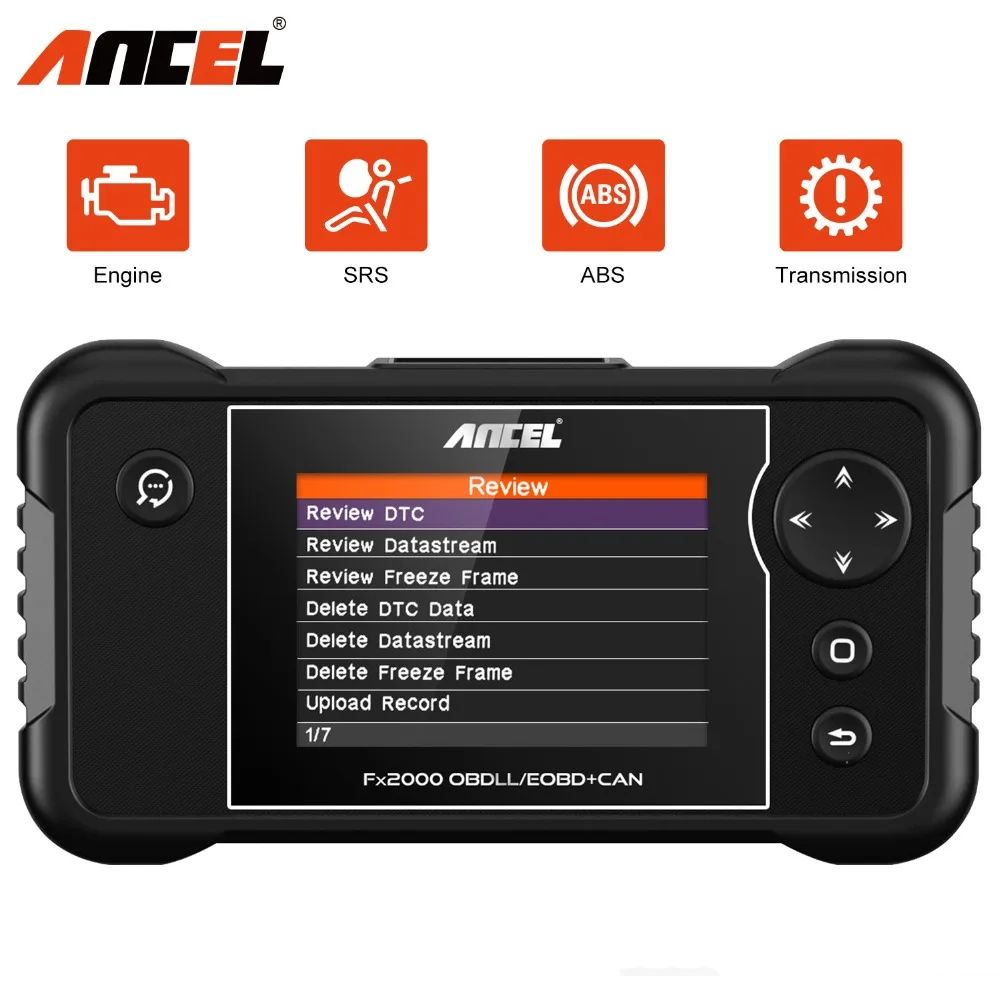 Ancel FX2000 OBD2 диагностического сканера 4 Системы двигателя ABS подушка коробки