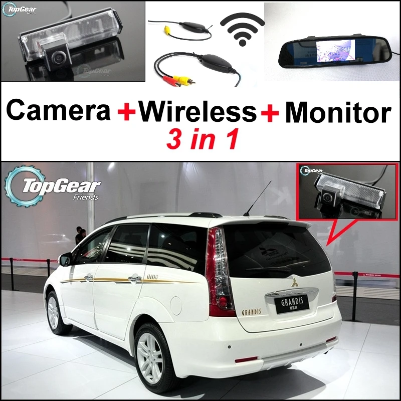 3 в 1 Специальная камера заднего вида + беспроводной приемник монитор зеркала