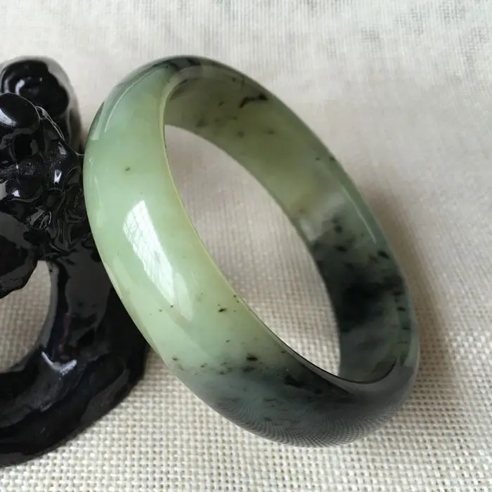 60 мм Сертифицированный Класс Естественный Зеленый Китайский Сю Джейд Самоцветы