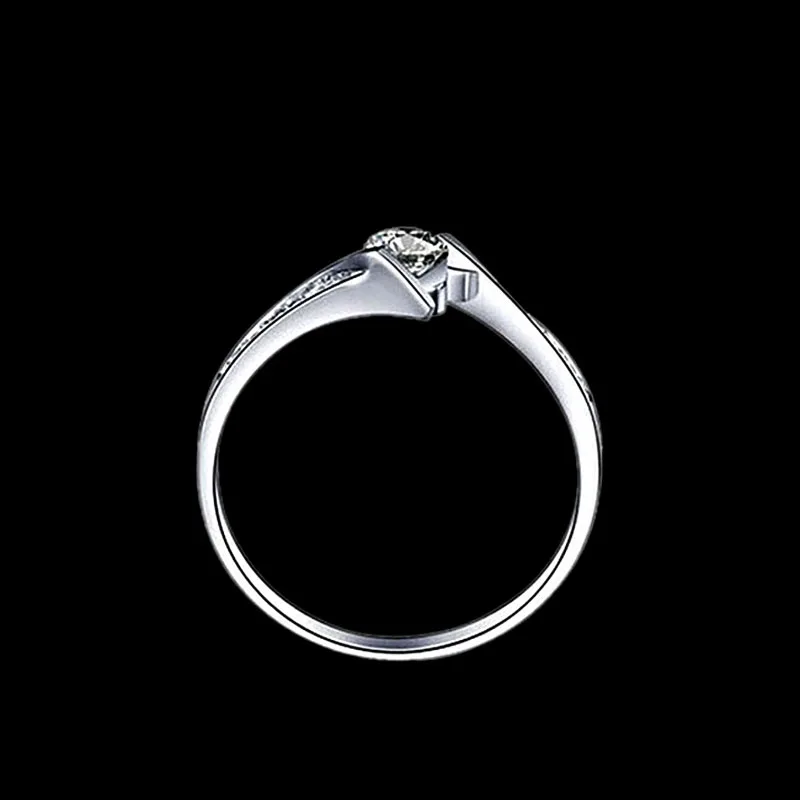 Настоящие 990 стерлингового серебра ювелирные изделия кольцо AAA + CZ камень