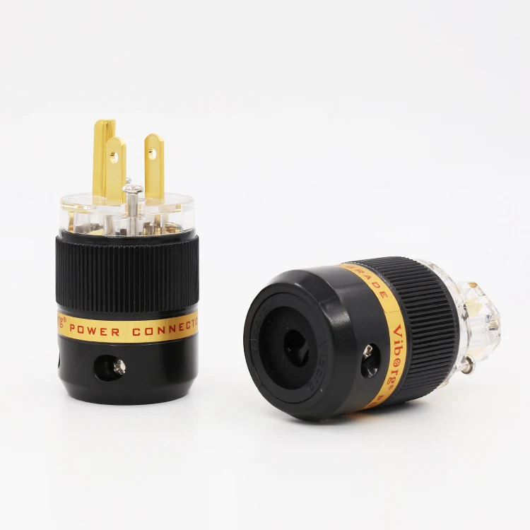 

Вибро х1 пара Hifi аудио Чистая медь 24K позолоченный прозрачный Американская версия разъем питания переменного тока Удлинительный адаптер
