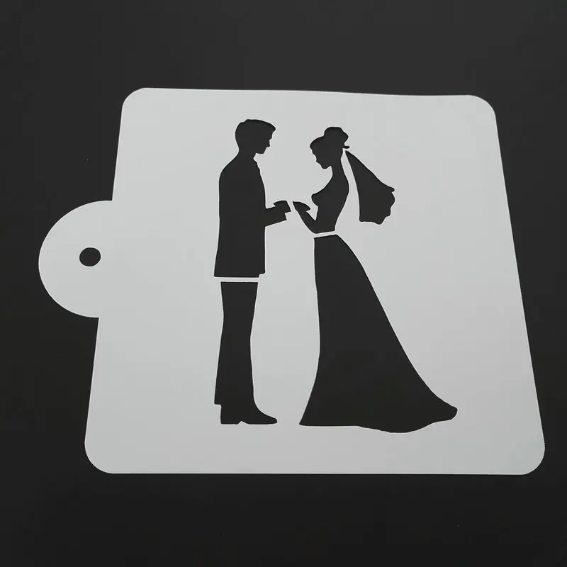 

5 Inch Wedding Cake Stencil Plastic Template Mold Baking Tools Cake Accessories