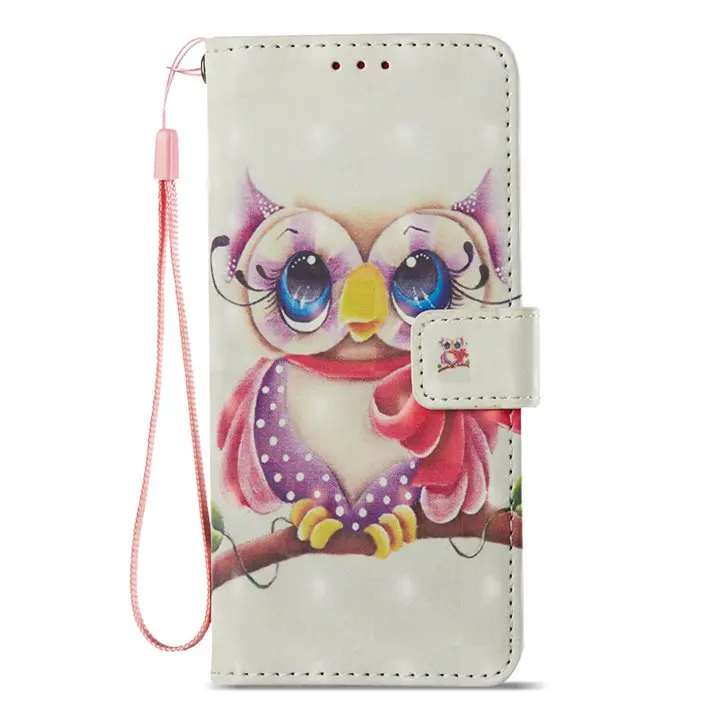 Big Eyed Owl Модные чехлы для samsung Galaxy A8 S9 S8 Plus S7 Edge J330 J530 J730 A520 чехол с медведем бабочкой пони курантами из искусственной кожи E03Z - Цвет: Big Eyed Owl
