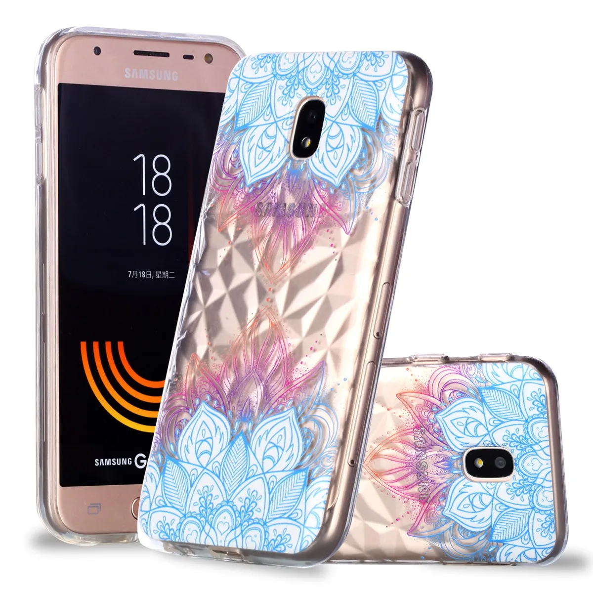 Защитный чехол для Samsung Galaxy J3 2018 J330 J330F мягкий силиконовый из ТПУ с рисунком J 3